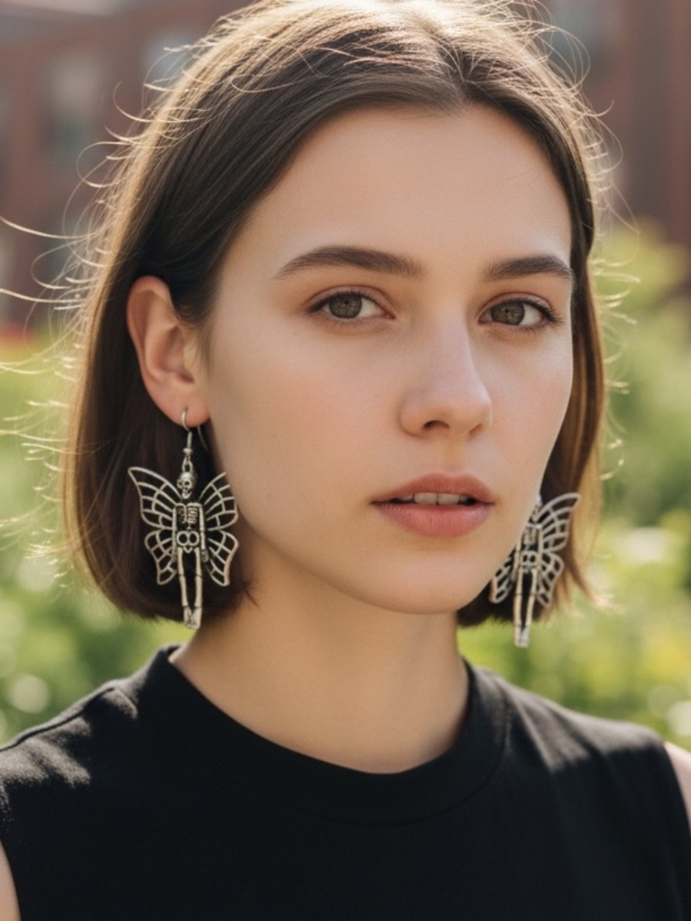 NWT 2 Pairs Body Rage Spencer Winged Skeleton Earrings Goth Alternative